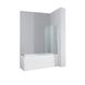 Devit | FEN0794 QUEST Шторка стеклянная на ванну; реверсивная; 1400х800 стекло прозрачное, Devit, Quest, Италия