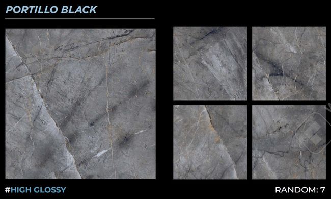 Плитка Italica | Portillo Black High Glossy 60X60