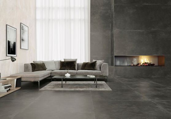 Плитка Cerrad | Gres Modern Concrete Silky Cristal Graphite Lapp 79,7X79,7