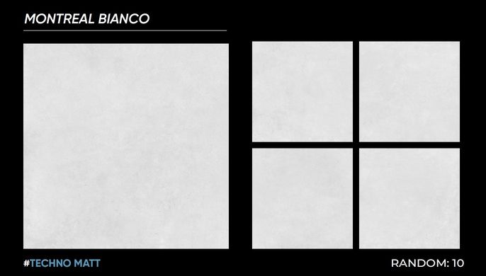 Плитка Italica | Montreal Bianco Techno Matt 60X60