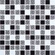 Котто Керамика | Gmp 0825011 С3 Print 10-Black-White 30X30X8, Котто Керамика, Glass Mosaic, Украина