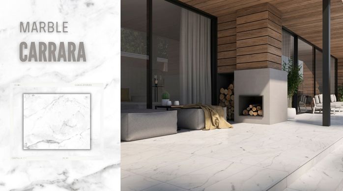 Плитка Gres Aragon | Carrara Blanco 906272 MC567 59,7X119,7X10