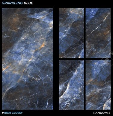 Плитка Italica | Sparkling Blue High Glossy 60X120