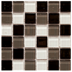 Плитка Mozaico De Lux | K-Mos K4009 (23X23) Black&White 30X30