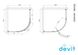 Devit | FEN1223 COMFORT Кабина душевая; 1/4 окружности; 100х100; без поддона; стекло прозрачное, Devit, Comfort, Италия
