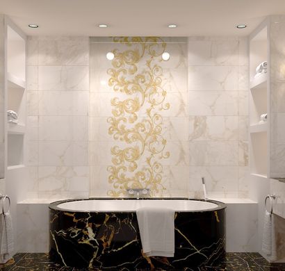 Плитка Golden Tile | Saint Laurent Белый 9A0321 Декор 30X60