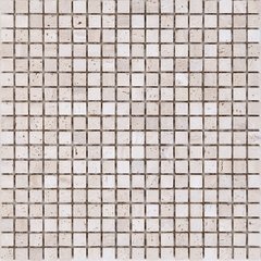 Плитка Mozaico De Lux | K-Mos Travertino T.U. Bianco (15X15) 30,5X30,5