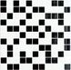 Котто Керамика | Gm 4001 C2 Black-White 30X30X4, Котто Керамика, Glass Mosaic, Украина