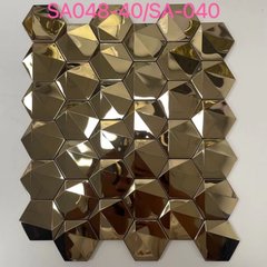 Плитка Mozaico De Lux | V-Mos Sa048-40 Glossy Gold Effect 29,8X30,5