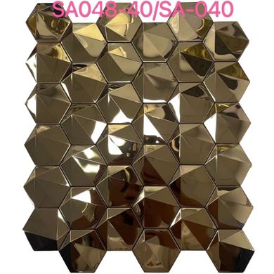 Плитка Mozaico De Lux | V-Mos Sa048-40 Glossy Gold Effect 29,8X30,5