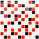 Котто Кераміка | Gm 4007 C3 Black-Red M-White 30X30X4, Котто Кераміка, Glass Mosaic, Україна