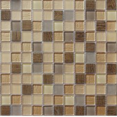 Плитка Mozaico De Lux | S-Mos Hs4162-011A-4 Light Wood 30X30