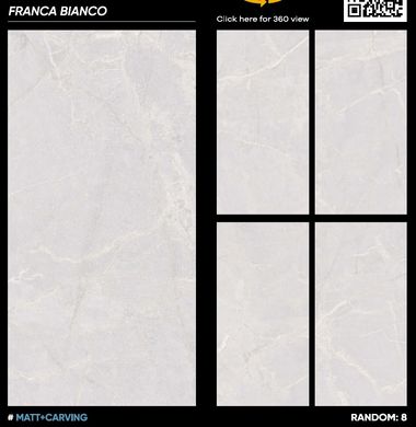 Плитка Italica | Franca Bianco Matt+Carving 60X120