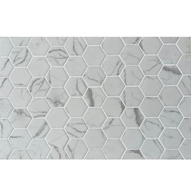 Плитка Mozaico De Lux | (M)Dpg032Tm-086A-6 Marble White Line 31,7X32,5