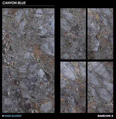 Плитка Italica | Canyon Blue High Glossy 60X120