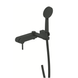 DEVIT | 84125110B LAGUNA Настенный смеситель д/ванны с душевым набором, черный матовый, LAGUNA, DEVIT, Италия