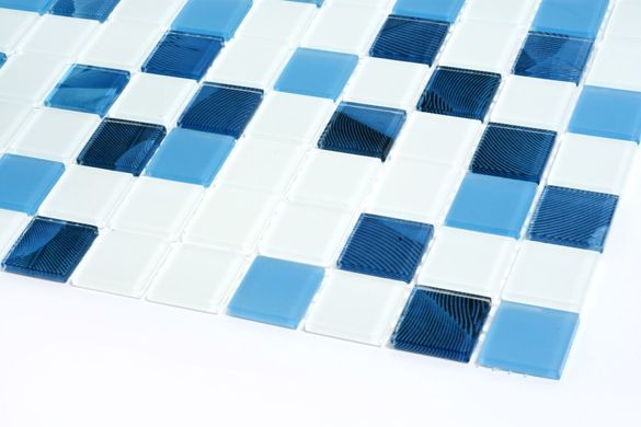 Плитка Котто Кераміка | Gmp 0425018 С3 Print 19-Blue D Mat-White Mat 30X30X4