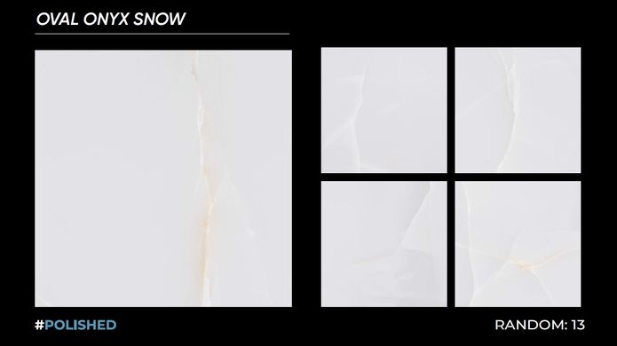 Плитка Italica | Oval Onyx Snow Polished 60X60