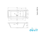 Devit | 18081126 GRAPHICS Ванная 180х80 + ножки set01u, Devit, Graphics, Италия