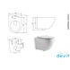 Devit | 3020162 UNIVERSAL Унитаз подвесной безободковый quick-fix; soft-close (2 пак), Devit, Universal, Италия