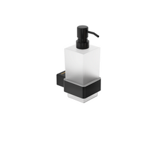 Genwec | GW05 59 04 03 Pompei Дозатор жидкого мыла; нержавеющая сталь; стекло сатин / черный мат.