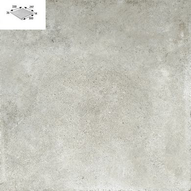 Плитка Gres Aragon | Urban Gris Peldano Redondo 970032 PZ287 29,7X33X14